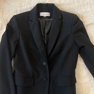 Calvin Klein Black Suit Jacket size 2 (matching size 4 skirt listed separately)